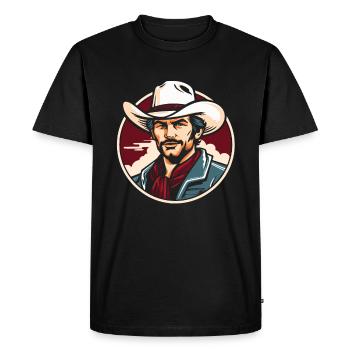 Rodeo Cowboy Ranch Cowboy - T-shirt Premium bio Homme - noir - Devant - Nico (187cm)