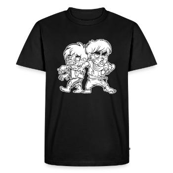 Zombie Halloween Creepy - Men's Premium Organic T-Shirt - black - Front - Nico (187cm)