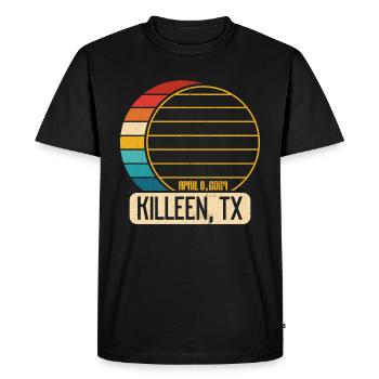 Eclipse totale de Soleil Texas Killeen 28 avril 2024 - T-shirt Premium bio Homme - noir - Devant - Nico (187cm)