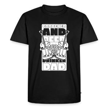 Hobby jardinier jardin bière de jardin - T-shirt Premium bio Homme - noir - Devant - Nico (187cm)