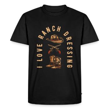 Rodeo Cowboy Ranch Cowboy J’adore Ranch Dressing - T-shirt Premium bio Homme - noir - Devant - Nico (187cm)
