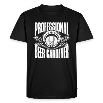 Hobby jardinier jardin bière de jardin - T-shirt Premium bio Homme - noir - Devant - Nico (187cm)