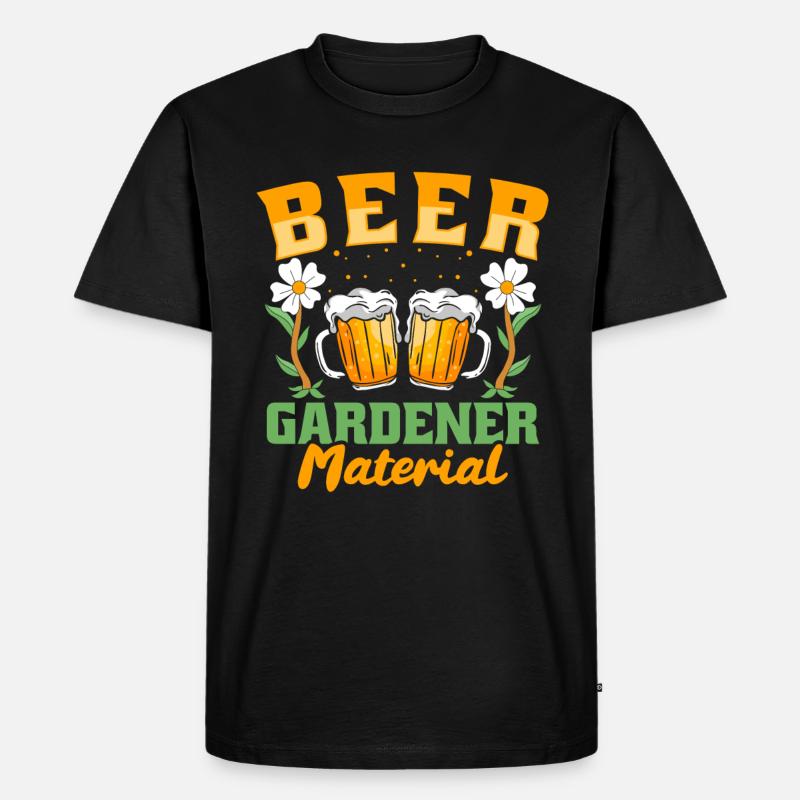 Hobbygärtner Garten Material Garten Bier - Männer Premium Bio T-Shirt - Schwarz