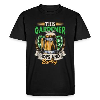 Hobby jardinier houblon de jardin bière de jardin - T-shirt Premium bio Homme - noir - Devant - Nico (187cm)