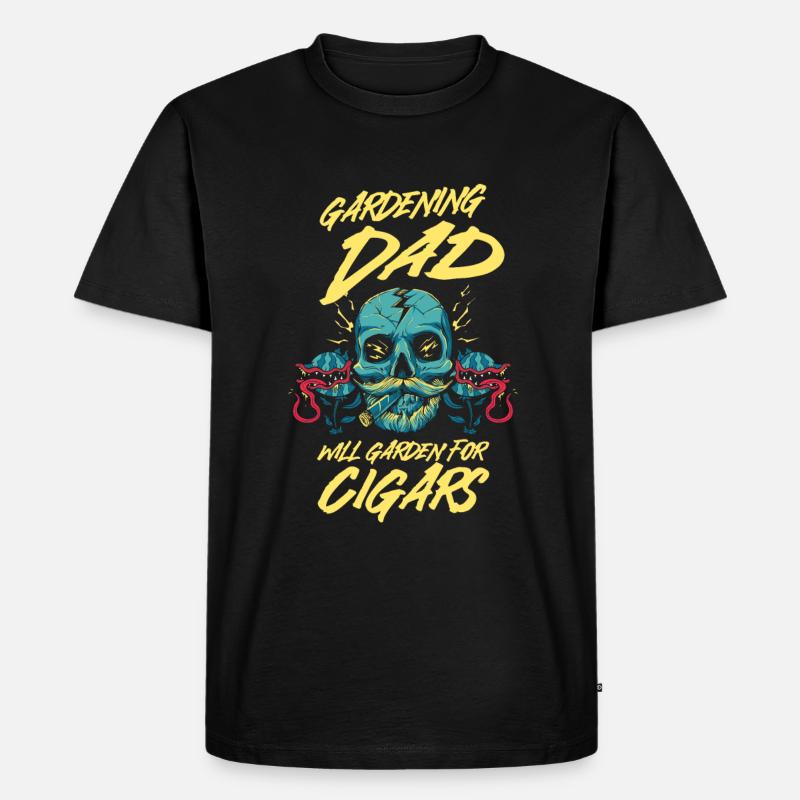 Hobbygärtner Garten Gartenvater - Männer Premium Bio T-Shirt - Schwarz
