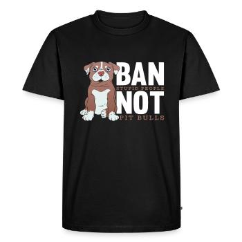 Pitbull Pitbull Interdiction - T-shirt Premium bio Homme - noir - Devant - Nico (187cm)