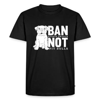 Pitbull Pitbull Interdiction - T-shirt Premium bio Homme - noir - Devant - Nico (187cm)