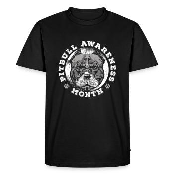 Mois de sensibilisation au pitbull Pitbull Ban Pitbull - T-shirt Premium bio Homme - noir - Devant - Nico (187cm)