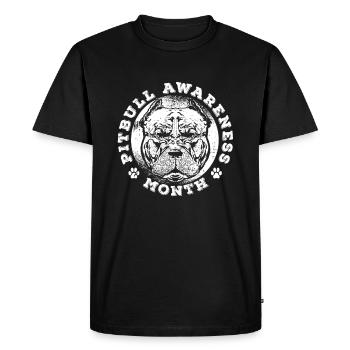 Mois de sensibilisation au pitbull Pitbull Ban Pitbull - T-shirt Premium bio Homme - noir - Devant - Nico (187cm)