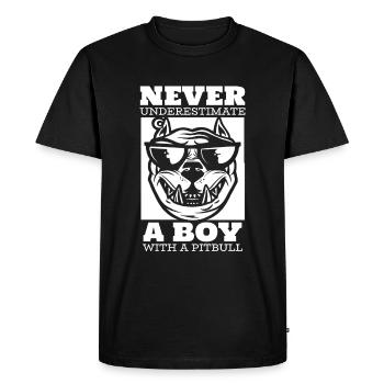 Pitbull Young Pitbull Interdiction - T-shirt Premium bio Homme - noir - Devant - Nico (187cm)