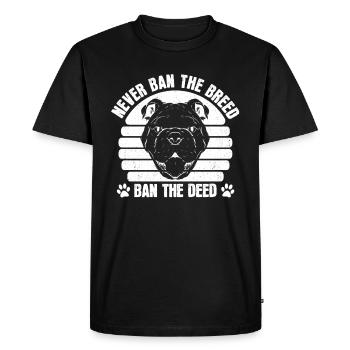 Pitbull Love Pitbull Ban - T-shirt Premium bio Homme - noir - Devant - Nico (187cm)