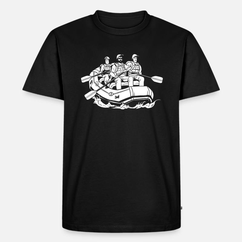 Rafting - Männer Premium Bio T-Shirt - Schwarz