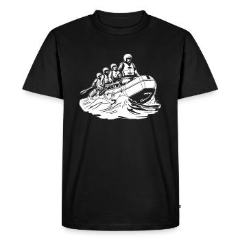 Rafting - T-shirt Premium bio Homme - noir - Devant - Nico (187cm)