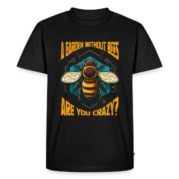 Jardinier amateur jardin abeilles de jardin - T-shirt Premium bio Homme - noir - Devant - Nico (187cm)