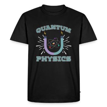 Physics Physicists Reaction Quantum Physics - Men's Premium Organic T-Shirt - black - Front - Nico (187cm)