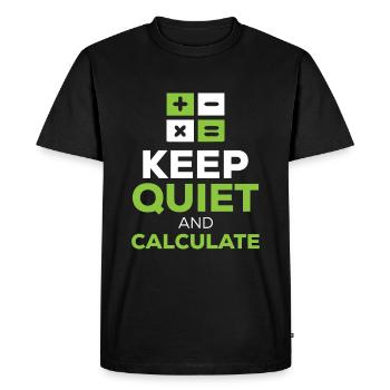 Physics Physicist Calculator Quantum Physics - Men's Premium Organic T-Shirt - black - Front - Nico (187cm)