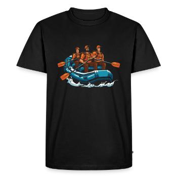 Rafting - T-shirt Premium bio Homme - noir - Devant - Nico (187cm)