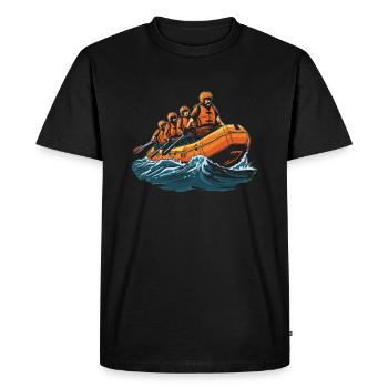 Rafting - T-shirt Premium bio Homme - noir - Devant - Nico (187cm)