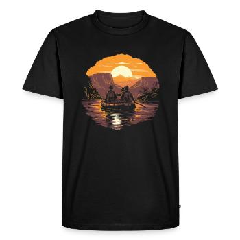 Rafting - T-shirt Premium bio Homme - noir - Devant - Nico (187cm)