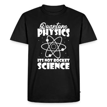 Physique Physiciens Physique quantique - T-shirt Premium bio Homme - noir - Devant - Nico (187cm)