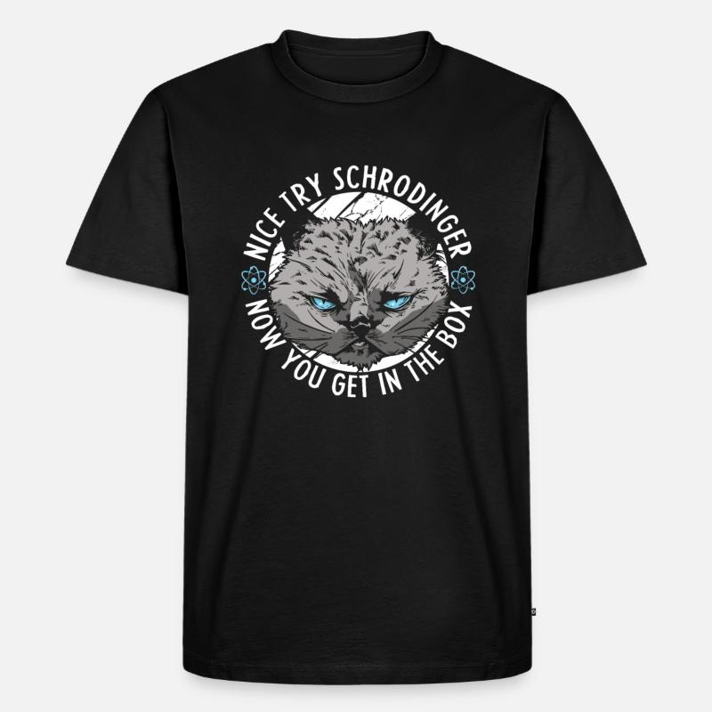 Physique Phyker Cat Physique quantique - T-shirt Premium bio Homme - noir