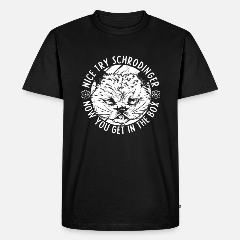 Physik Phyiker Witzig Quantenphysik - Männer Premium Bio T-Shirt - Schwarz
