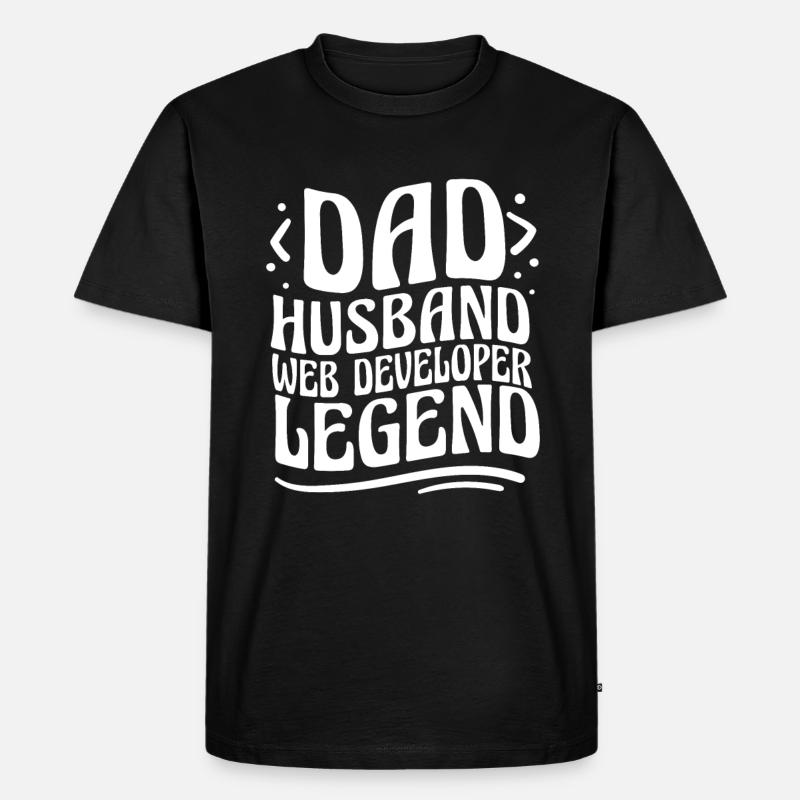 Web Entwickler Webdeveloper - Männer Premium Bio T-Shirt - Schwarz
