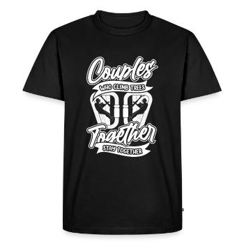 Arborist Tree Climber Arborist - Men's Premium Organic T-Shirt - black - Front - Nico (187cm)