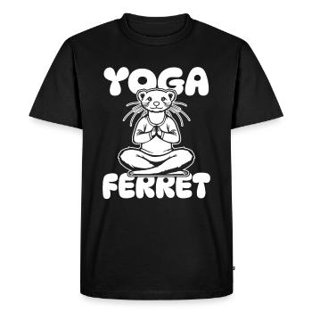 Putois furet - T-shirt Premium bio Homme - noir - Devant - Nico (187cm)