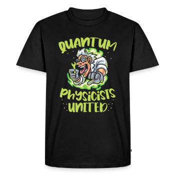 Physique Physiciens Scientifiques Physique quantique - T-shirt Premium bio Homme - noir - Devant - Nico (187cm)