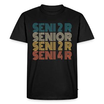 Classe de 2024 Senior 2024 Rétro Graduation 2024 - T-shirt Premium bio Homme - noir - Devant - Nico (187cm)