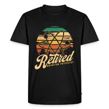 Physics Retired Physicist Quantum Physics - Men's Premium Organic T-Shirt - black - Front - Nico (187cm)
