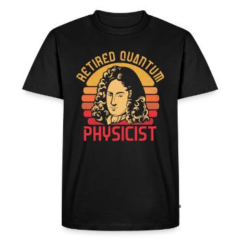 Physique Physiciens Physique quantique - T-shirt Premium bio Homme - noir - Devant - Nico (187cm)