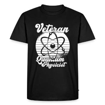 Physique Physicien vétéran de la physique quantique - T-shirt Premium bio Homme - noir - Devant - Nico (187cm)