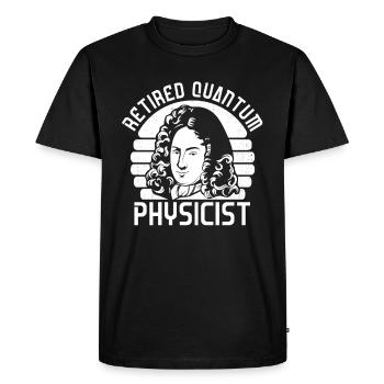 Physics Retired Physicist Quantum Physics - Men's Premium Organic T-Shirt - black - Front - Nico (187cm)