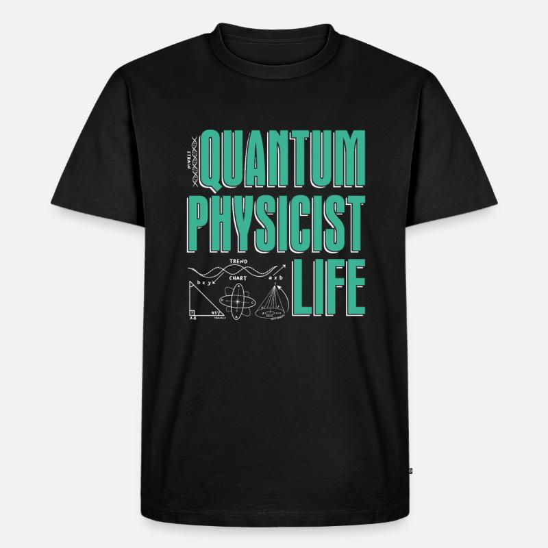 Physik Phyiker Berechnungen Quantenphysik - Männer Premium Bio T-Shirt - Schwarz