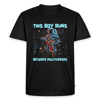 Physique Physiciens Physique quantique - T-shirt Premium bio Homme - noir - Devant - Nico (187cm)