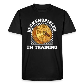 Cymbale fanfare de train de fans - T-shirt Premium bio Homme - noir - Devant - Nico (187cm)