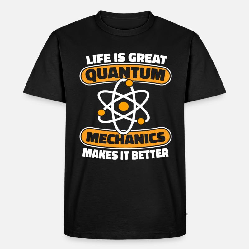 Physik Phyiker Cool Quantenphysik - Männer Premium Bio T-Shirt - Schwarz