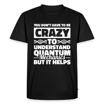 Physique Physiciens Physique quantique - T-shirt Premium bio Homme - noir - Devant - Nico (187cm)