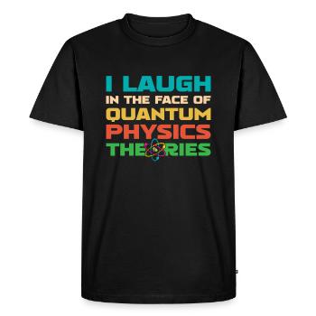 Physique Physiciens Physique quantique - T-shirt Premium bio Homme - noir - Devant - Nico (187cm)