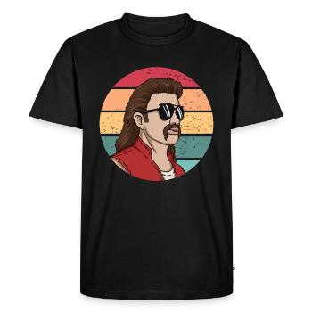 Mullet Redneck Retro Sunset Redneck Herren Meeräsc - T-shirt Premium bio Homme - noir - Devant - Nico (187cm)