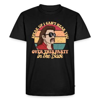 Parlez, je ne peux pas vous parler de ce P - T-shirt Premium bio Homme - noir - Devant - Nico (187cm)