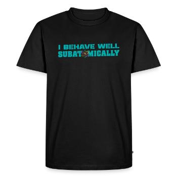 Physique Phyker Drôle de physique quantique - T-shirt Premium bio Homme - noir - Devant - Nico (187cm)