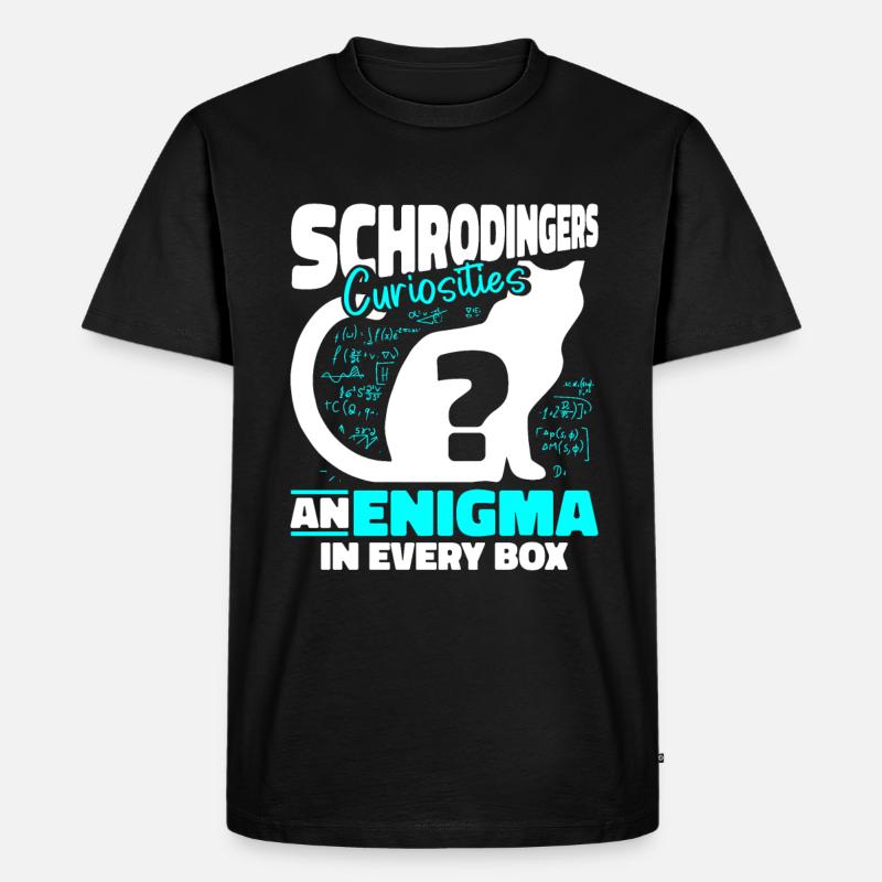 Physik Phyiker Schrödinger Quantenphysik - Männer Premium Bio T-Shirt - Schwarz