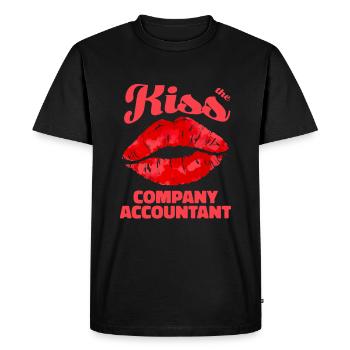Accountant Tax Advisor Lips - Men's Premium Organic T-Shirt - black - Front - Nico (187cm)