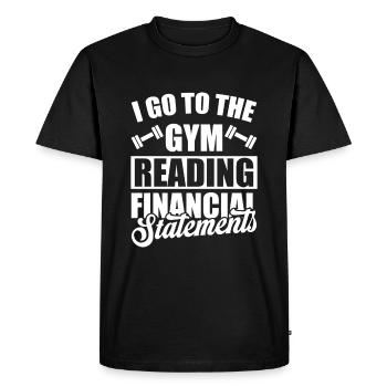 Comptable Conseiller fiscal Gymnase - T-shirt Premium bio Homme - noir - Devant - Nico (187cm)