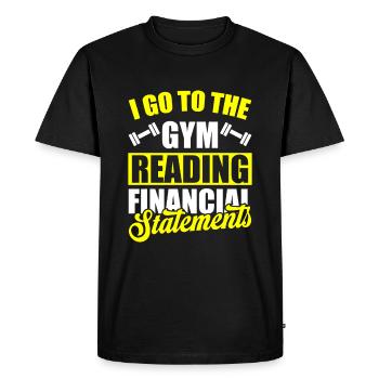 Accountant Tax Advisor Gym - Men's Premium Organic T-Shirt - black - Front - Nico (187cm)