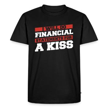 Expert-comptable, Conseiller fiscal, Lustig - T-shirt Premium bio Homme - noir - Devant - Nico (187cm)