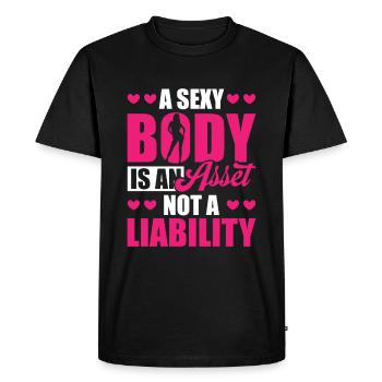 Comptable Conseiller fiscal Investissement - T-shirt Premium bio Homme - noir - Devant - Nico (187cm)